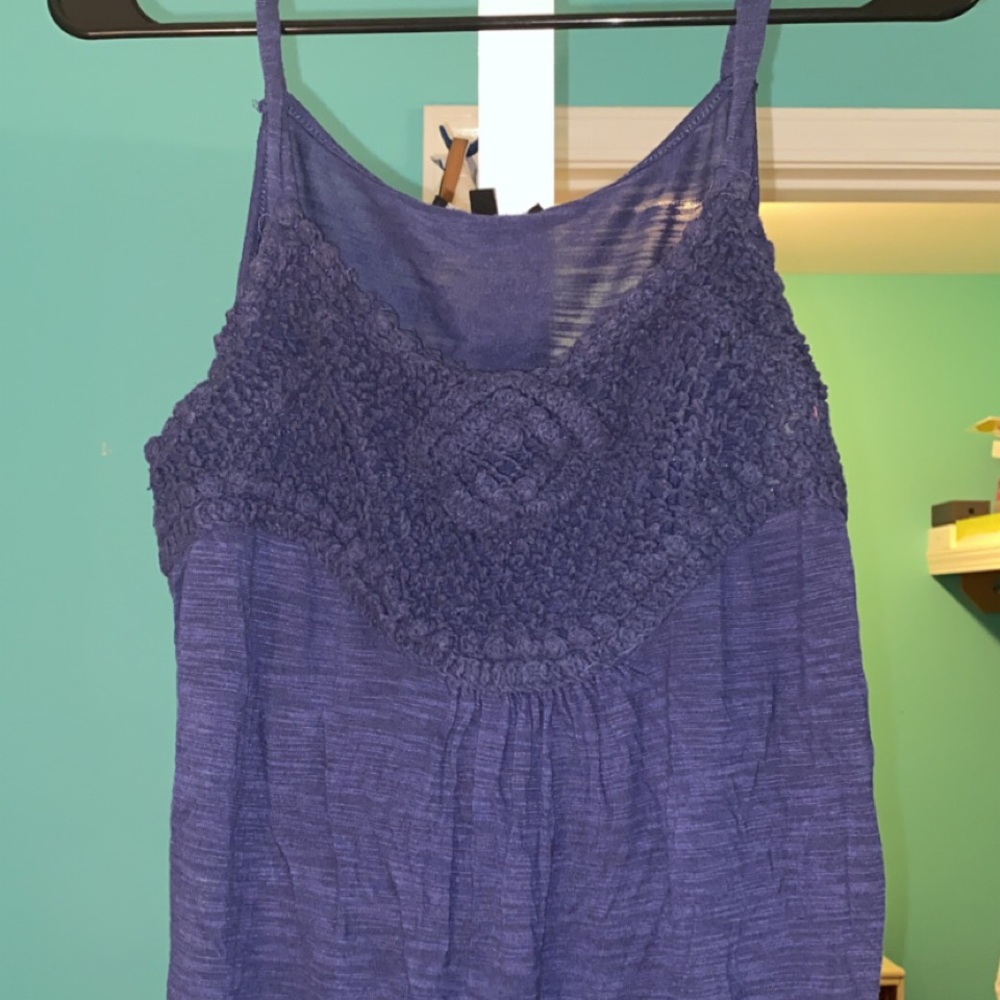 blue crop top